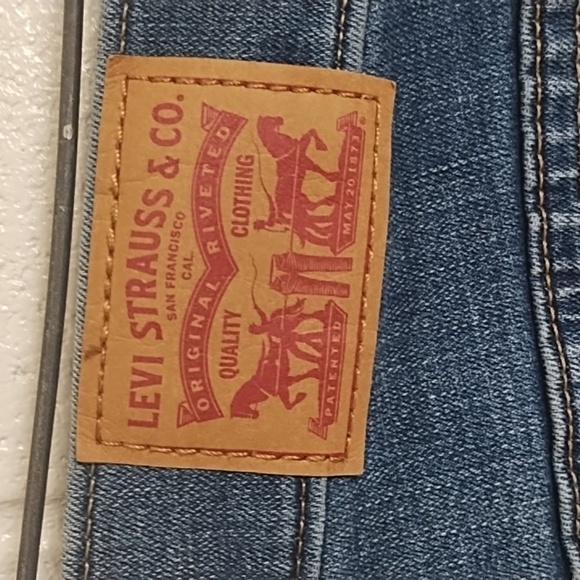 Classic Wide Leg Crop Stretch Levi's Waterless Blue Jeans Soft 6 - Picture 2 of 11